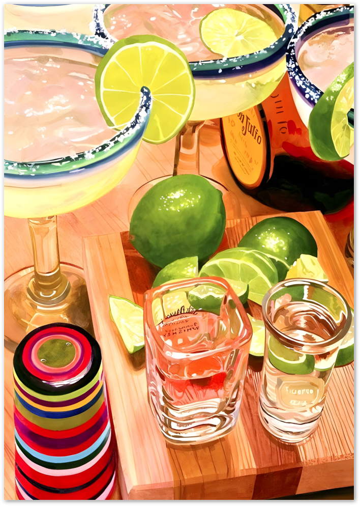 Posterux© | Margarita Time Poster – Tequila & Lime Art poster – premium wall art