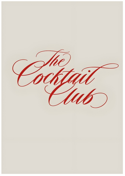 Posterux© | The Cocktail Club Poster – Elegant Typography Art poster