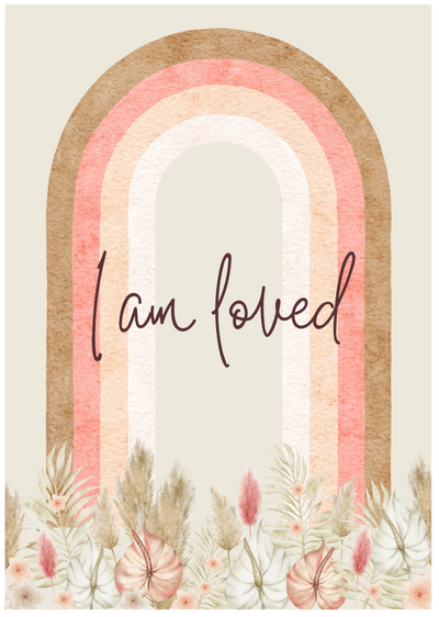 Posterux© | I Am Loved Poster – Rainbow Kids Art poster