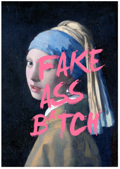 Posterux© | Fake Ass B*tch Poster – Pop Art Classic Remix poster