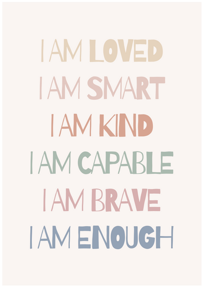 Posterux© | Positive Affirmations Poster – Kids Wall Art poster